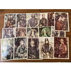 Драматурги мира.  Набор открыток. 1981 год. Художник Ю. Иванов. 16 открыток (без конверта)