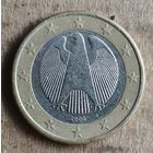 Германия 1 евро 2002 г., отметка мд. "J" - Гамбург, KM# 213