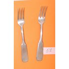 Вилки для фруктов (лимон), FRAGET N PLAQUE мельхиор с посеребрением. Российская империя до 1917 г.