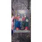 СТАРИННАЯ ИКОНА ТРОИЦА МАСЛО РЕДКИЙ СЮЖЕТ . Распродажа Коллекции !!! .Экспресс  Аукцион  с рубля без МПЦ и прочего  .Много лотов в продаже .