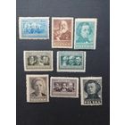 Польша 1947 Полная серия марок "Польская культура" (чистая* следы от наклеек) Mi.455А-462А каталог 10.00 евро