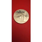 Доллар 1986. США. Остров Эллис, Ворота в Америку. Серебро. С рубля. (04) Штемпельный блеск.