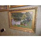 Картина Пейзаж,картон,масло,печать RADOM на картоне,ср.20-го в.