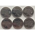 Украина 10 гривен 2025 - 2026 г. Автономная Республика Крым, Донецкая, Луганская, Харьковская, Херсонская, Запорожская области. Набор 6 шт.