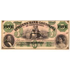 $5 The Citizens' Bank of LOUISIANA at Shreveport Note, 1800's, UNC. Не частые!
