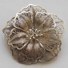 Винтажная брош скань клеймо 925