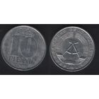 Германия ГДР km10 10 пфенниг 1983 год (_брак(p0(1(1 поворот небольшой