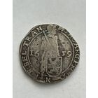 Серебряная европейская монета львиный талер XVII