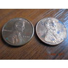 1 цент, США, 1990 и 2008 г.г.