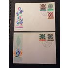 Польша 1971 Два КПД с полной серией марок "Польское народное творчество: силуэты" (спецгашение) Mi.2092-2096 каталог 1.00 евро