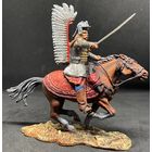 Солдатик оловянный(военно-историческая миниатюра). Конный крылатый гусар с саблей 2