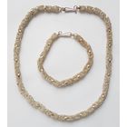Цепочка и браслет. Ожерелье объёмное. Длина цепочки 42 см, браслета 20 см