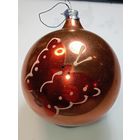 Ёлочные  игрушки ,  Шар  с бабочкой , из СССР . С рубля