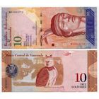 Венесуэла. 10 боливаров (образца 2013 года, P90d, UNC)
