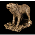 Статуэтка миниатюра Волк Латунь