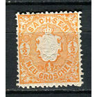 Германские земли - Королевство Саксония - 1863/1867 - Герб 1/2Ngr - [Mi.15] - 1 марка. MNH.  (Лот 49HB)-T4P51