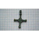 Крестик нательный. Бронза, литье.