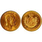 10 крон 1901 г. Король Оскар II (1873 - 1907). Швеция. Золото. Редкие. KM# 767.