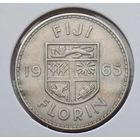Фиджи 1 флорин 1965 г. В холдере