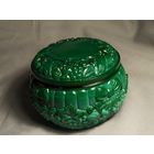 Шкатулка  и лоток  для украшений  из малахитового стекла, произведены в Чехословакии, в 1970-е гг.