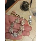 Старинный серебряный браслет ручной работы