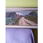 Белоусов В.П.Улица в деревне Никольцы без МЦ картон масло