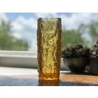 Ваза цветное стекло Чехия винтаж 20 х 8см