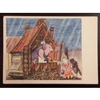 Васнецов Кошкин дом 1958 г. Открытка СССР