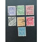 Польша 1932 Полная серия марок "Государственный герб" (гашение, следы от наклеек) Mi.272-278 каталог 0.80 евро