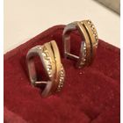 Пара серёжек. Серебро 925 и золото 375