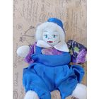 Клоун винтажный.  Арлекин. Европа. Клоун мягконабивной с фарфоровым лицом