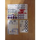 NOVO декали F262 Phantom/ F291  Beaufighter / F182 P-38 Lightning  набор 3 шт - оригиналы