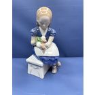 Статуэтка Букет тюльпанов. Фарфор, подглазурная роспись. 1960-е г. Дания. Клеймо: B&G - Bing & Grondahl.