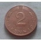 2 пфеннига, Германия 1980 J