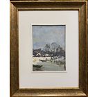 Хмелевский В.В. Этюд. Картон, масло. Размер с родным паспарту 37х29 см.