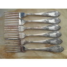 Вилки столовые десертные посеребренные МНЦЦ,6 шт в упаковке,не использовались.