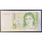 Банкнота 5 марок. Беттина фон Арним. 1991 год. НЕ БЫЛА В ОБОРОТЕ