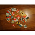 Елочные игрушки СССР . 40-е годы . Флажки . Морские флаги