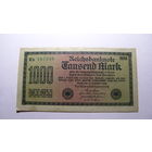 Германия Ro75а . 1000 марок. ( Номер - большие зелёные цифры. Серия в левом верхнем углу - 2 буквы)