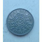 Великобритания  2 шиллинга 1953 год коронация Елизаветы II длинная надпись в легенде