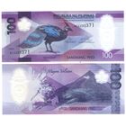 Филиппины 100 песо  2024 год UNC  (Павлин)  полимер.