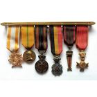 WWII ГРУППА ИЗ ШЕСТИ БЕЛЬГИЙСКИХ МИНИАТЮРНЫХ НАГРАД НА КОЛОДКЕ  ВМВ (1934 -1945 г.г.)