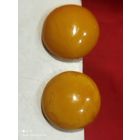 Серьги,клипсы,Позолота,янтарь,клейма, СССР