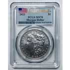 1 доллар 2023 США Морган ms70 PCGS  первый день выпуска
