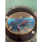 1 доллар 2013 г. Жизнь в Воде. Динозавры  СЕРЕБРО 925 пр. 28.28 грамм    Распродажа коллекции!!!