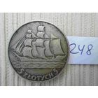 5 злотых 1936 кораблик