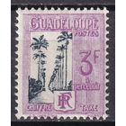 112.FrK. Франция. Колонии. Гваделупа. Доплатные марки. Палм - авеню в Капестерр - Бель. 1928 г. 3 Fr. Mi.#37.