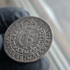 Старт с 1 Рубля !!! Монета серебро Тынф 1665 Речь Посполитая Ян Казимир Состояние !!!