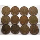 Япония, Погодовка 1 Сен 1918 - 1938 - Эры Тайсё и Сёва х 12 разных монет