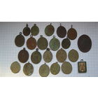 Медальоны религиозные. 22 шт. Бронза.